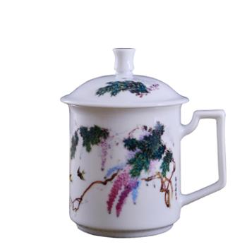瓷博 景德镇陶瓷 张景寿 万紫千红茶杯