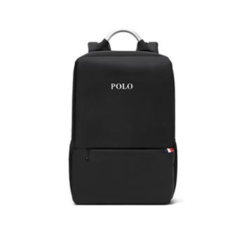 POLO 双肩包大容量背包时尚休闲电脑包 093051 黑色