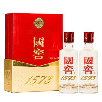 泸州老窖 国窖1573 浓香型白酒 礼盒装 52度50ml*2瓶