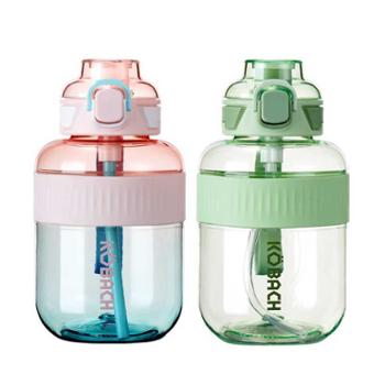 康巴赫 Tritan运动水杯吸管杯680ml/1200ml 婴儿奶瓶材质塑料杯子户外健身饮水壶