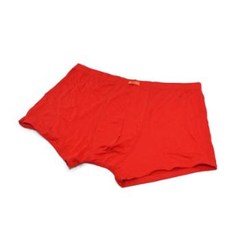 本命年两条装大红色内裤三精粘胶平角裤