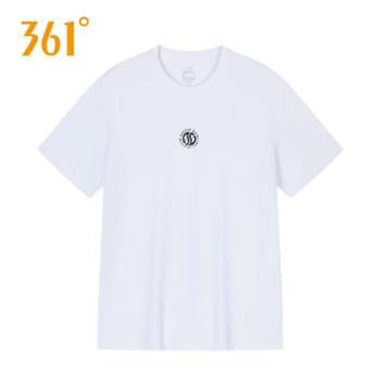 361度运动短袖衫2025夏季新款圆领休闲男运动透气短袖T恤衫552521105-5