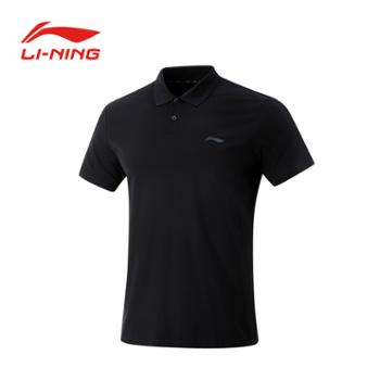 李宁男士夏季短袖POLO衫新款冰感T恤运动服APLV037