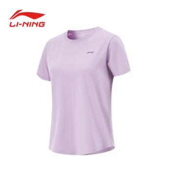 李宁夏季冰丝T恤女士速干短袖透气运动服ATSV044