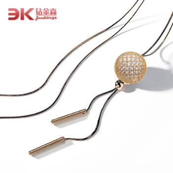 钻金森 时尚圆珠星球长款毛衣链