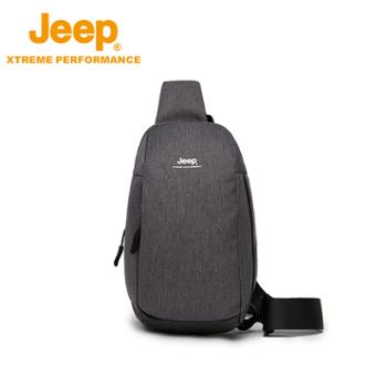 吉普/JEEP 户外休闲斜挎包 旅游大容量胸包旅行运动包 灰色J123078295