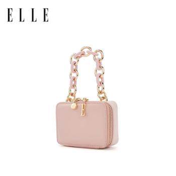 ELLE 浅春链条盒子包小方包 时尚通勤百搭斜挎包25099