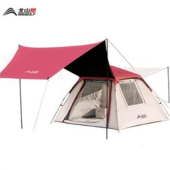 北山狼户外折叠便携式帐篷天幕二合一野外露营全套装备 ZL099