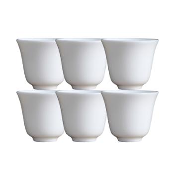 陶立方 德化羊脂玉茶杯六个装TF-6049