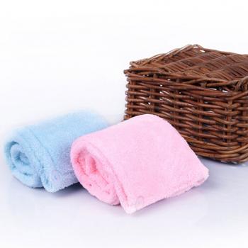 洁玉 干发帽 YM-9-2兰色+粉色（2条装） 快速吸水速干毛巾包头巾
