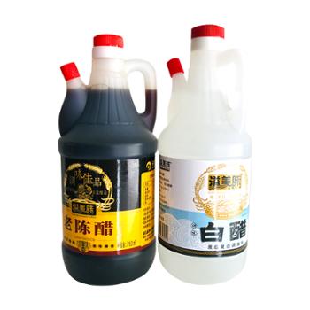 溢美味 宜昌特产老陈醋760ml+白醋760ml 两瓶装