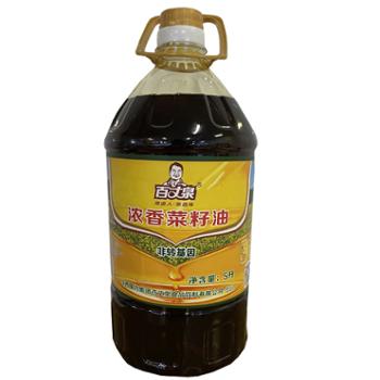 百丈泉 压榨浓香菜籽油 5L