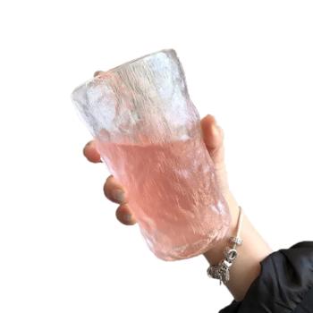 瓯叶 冰川玻璃杯 高颜值家用水杯 耐高温