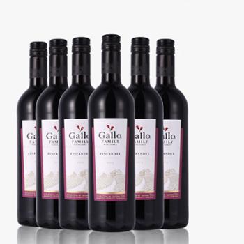 嘉露 美国原瓶进口仙粉黛半干红葡萄酒 750ml*6
