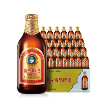青岛啤酒 金质小棕金 296mlx24瓶装
