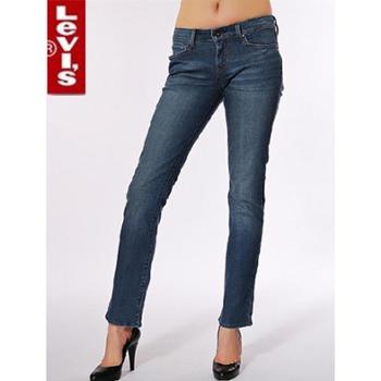 Levi's李维斯女-D型剪裁-蓝色魅影低腰修身小直筒蓝色口袋05700-0143