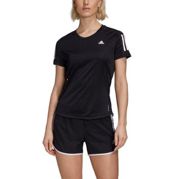 阿迪达斯adidas 女装跑步运动短袖T恤 FS9830