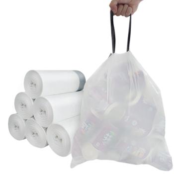 e洁 自动收口垃圾袋5卷白色共100只