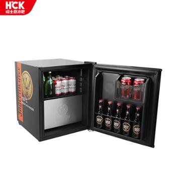哈士奇/HCK 34升小冰箱冷藏冷冻两用迷你家用独立冷冻侧开门冰箱冰吧 BC-46RMC 野格酒联名款