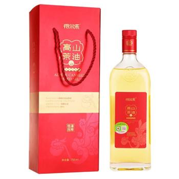 得尔乐 高山红花山茶油食用油低温冷榨茶籽油 750ml