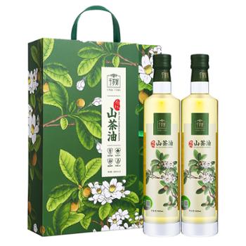 千岁好 有机山茶油礼盒食用油 500ml*2瓶