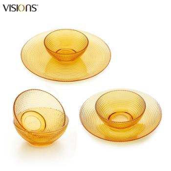 康宁餐具 VISIONS琥珀色餐具（晶莹系列）6件组VS-AMR6B/KZYL