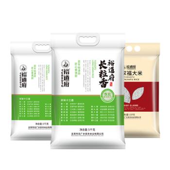 裕道府 东北大米组合 长粒香大米 当季新米 日期新鲜 5kg*2袋+2.5kg