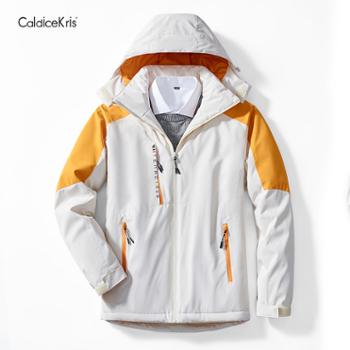 Caldicekris 加厚防风防水冬季男式冲锋衣CK-FSQH2301-1 纤维