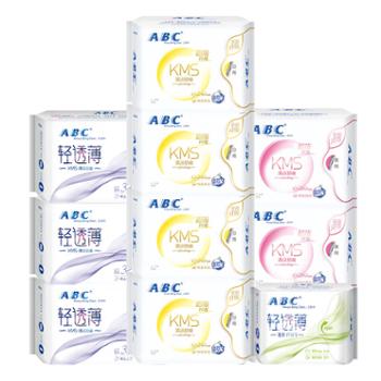 ABC 薄棉柔表层日夜组合卫生巾共10包