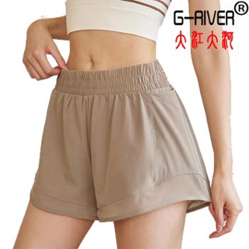 大江大河/G-RIVER 女式薄款假两件透气健身防走光运动裤