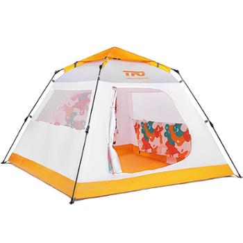 TFO 新升级速开全自动户外帐篷3-4人 鲜橙
