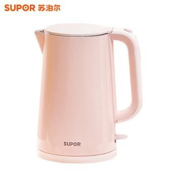 苏泊尔(SUPOR) 1.7L双层防烫304不锈钢电水壶 SW-17E05D