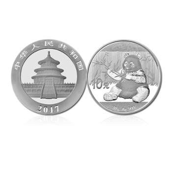 中国金币 2017年30克熊猫银币