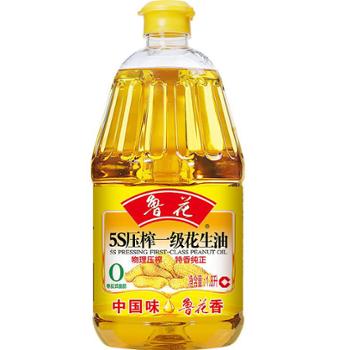 鲁花 5S 物理压榨 一级花生油 1.8L