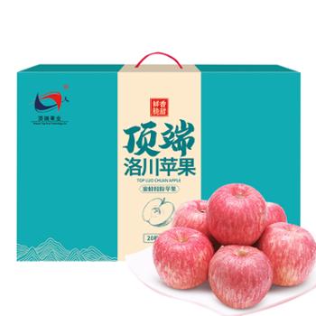 顶端果业 陕西延安洛川苹果红富士苹果净重约9斤 20枚80mm