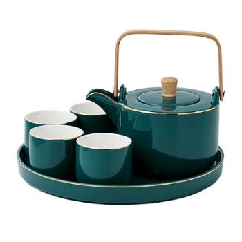 陶瓷茶壶茶杯套装礼盒家用6件套