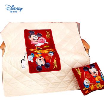 Disney/迪士尼  3D幻彩抱枕被 3D暖绒