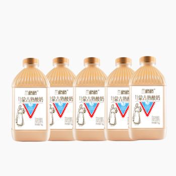 兰格格 蒙古风味熟酸奶 熟酸奶1kg*5瓶
