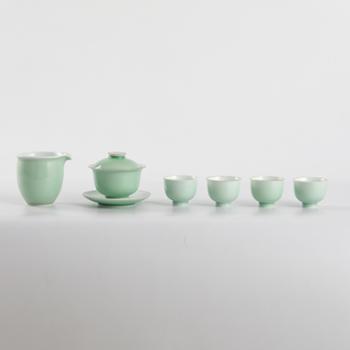 私享·金和汇景高温颜色釉豆青六头茶具