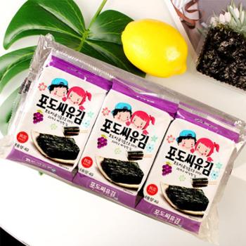ZEK 韩国进口葡萄籽油烤海苔 4g*3