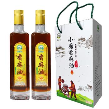 自由乡 小磨香麻油礼盒装 500ml*2
