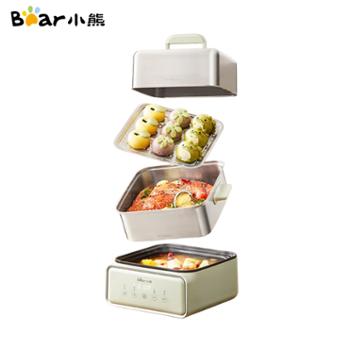 小熊（Bear）电蒸锅 12L多功能不锈钢家用多层大容量智能蒸箱电煮锅 蒸早餐馒头 煮蛋器自动断电蒸煮涮一体机 DZG-F30J2