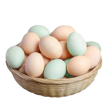 鲜果果 农家散养新鲜鸡蛋混合装 40枚（绿壳20枚+粉壳20枚）约1.52-1.6kg