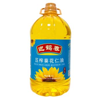 迎鹤春 压榨一级葵花籽油 5L 脱壳压榨 葵花仁油
