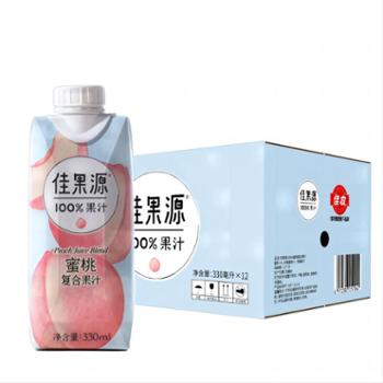 佳果源 100%蜜桃复合果汁 330ml*12瓶