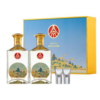 五粮液 江山礼 国画浓香型52度礼盒装 500ml*2瓶（赠酒具一套）
