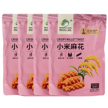 峁圪垯 小米麻花香辣味零食小吃休闲食品 100g*4袋