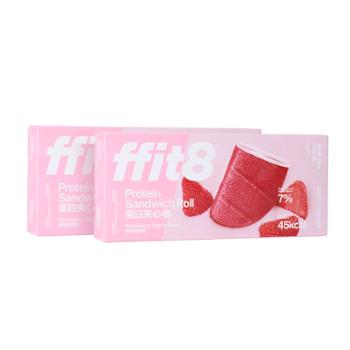 ffit8 蛋白夹心卷 黑巧克力味/草莓酸奶味 蛋卷酥脆卷饼干 20g*6包/盒 4盒装