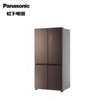 松下/Panasonic 磨砂钢化面板迷雾棕628升 NR-W621CF-MT