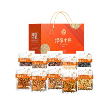 绿帝 山肴佳品礼盒 490g 香菇花菇银耳木耳茶树菇